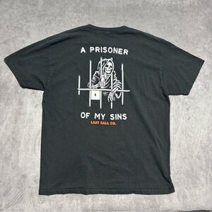 Last Call Co Tee Prisoner Of My Sins  Mens XL Black Streetwear From Reaper Skate